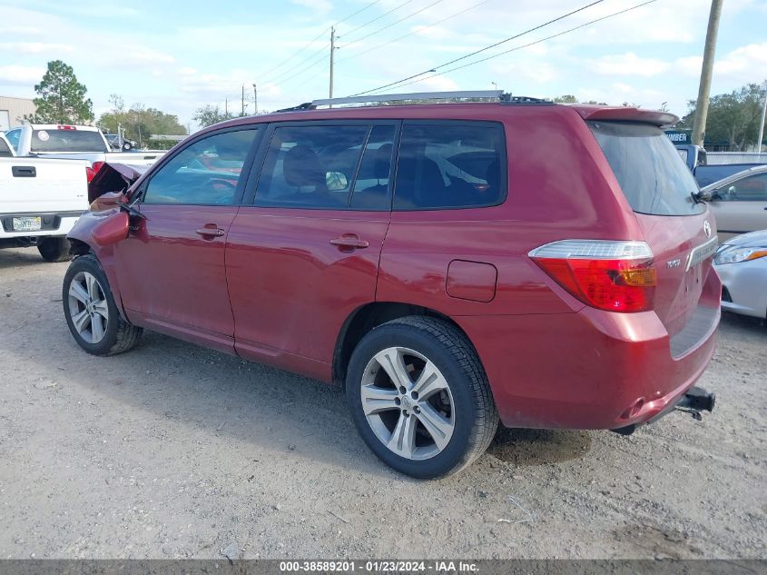 2008 Toyota Highlander Sport VIN: JTEDS43A482065680 Lot: 38589201