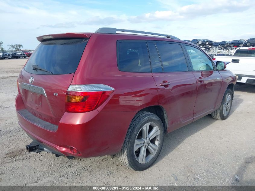 2008 Toyota Highlander Sport VIN: JTEDS43A482065680 Lot: 38589201