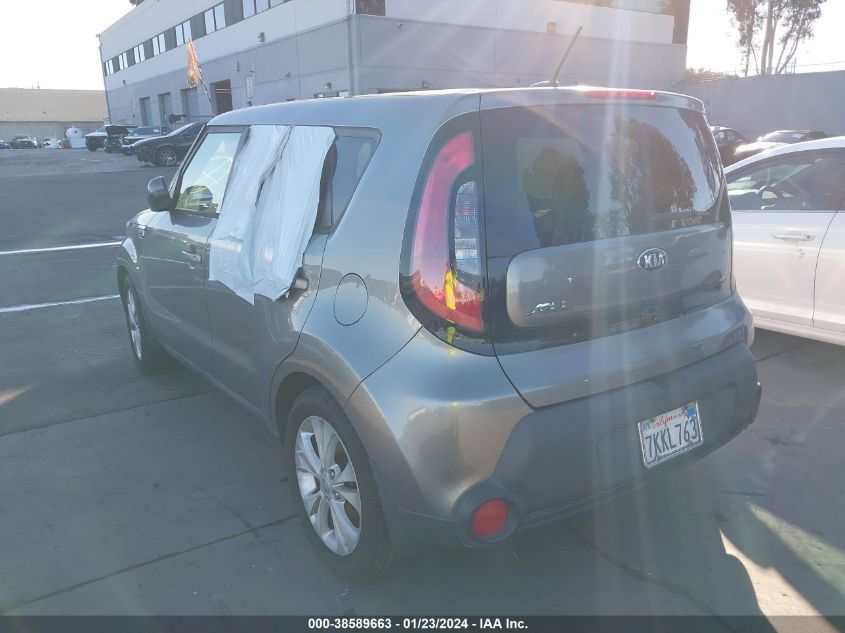 2015 Kia Soul + VIN: KNDJP3A54F7192406 Lot: 38589663