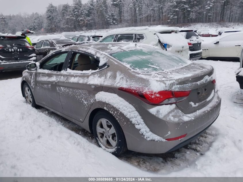 2014 Hyundai Elantra Se VIN: 5NPDH4AE6EH523836 Lot: 38589685