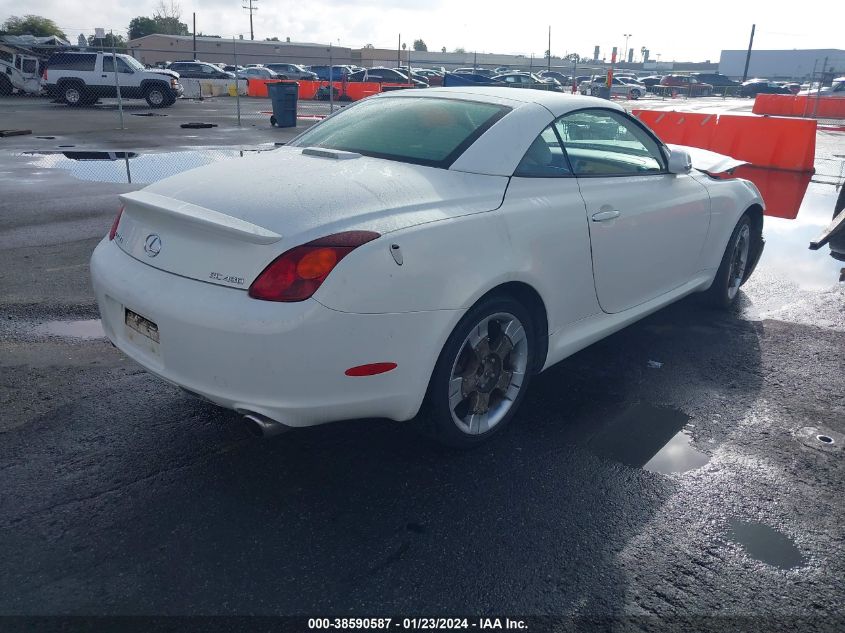 2002 Lexus Sc 430 VIN: JTHFN48Y820014789 Lot: 38590587