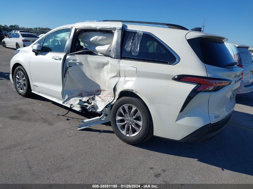 2021 Toyota Sienna Xle VIN: 5TDYRKEC0MS034112 Lot: 38591198