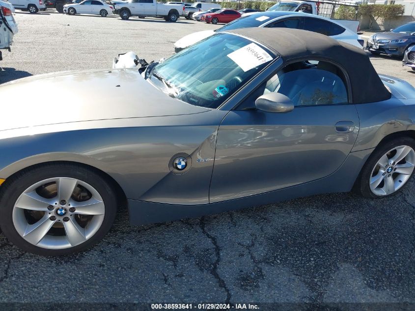 2007 BMW Z4 3.0I VIN: 4USBU33587LW73496 Lot: 38593641