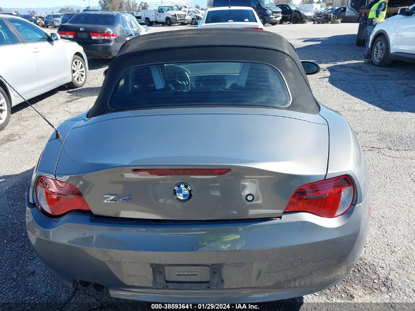 2007 BMW Z4 3.0I VIN: 4USBU33587LW73496 Lot: 38593641