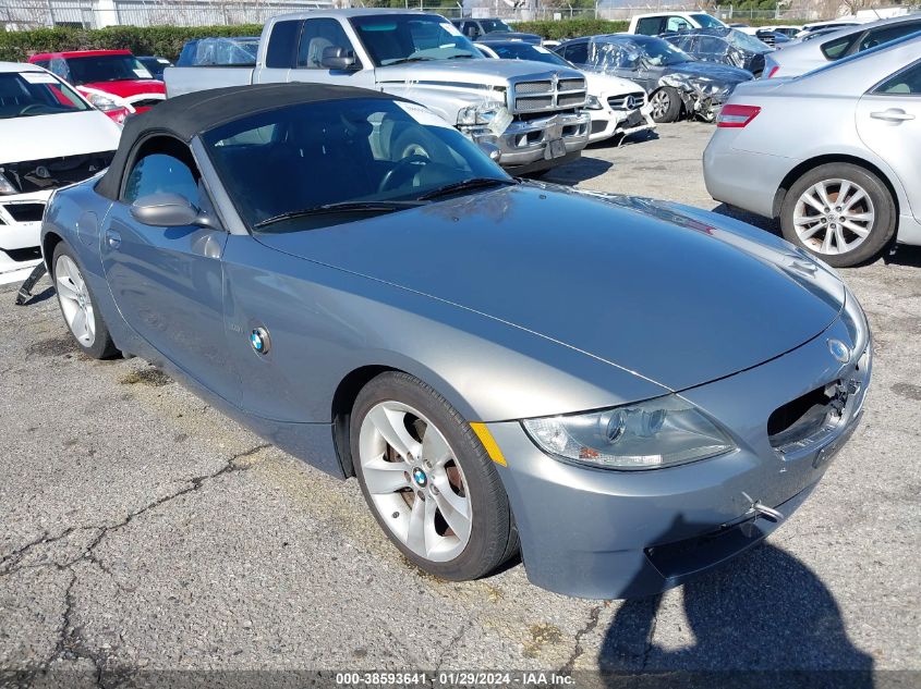 2007 BMW Z4 3.0I VIN: 4USBU33587LW73496 Lot: 38593641