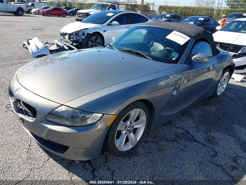 2007 BMW Z4 3.0I VIN: 4USBU33587LW73496 Lot: 38593641