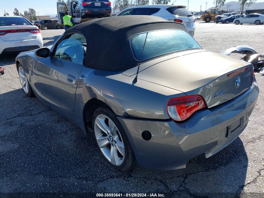 2007 BMW Z4 3.0I VIN: 4USBU33587LW73496 Lot: 38593641