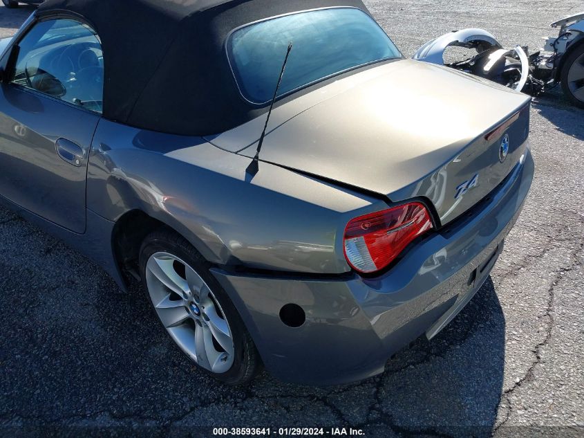 2007 BMW Z4 3.0I VIN: 4USBU33587LW73496 Lot: 38593641