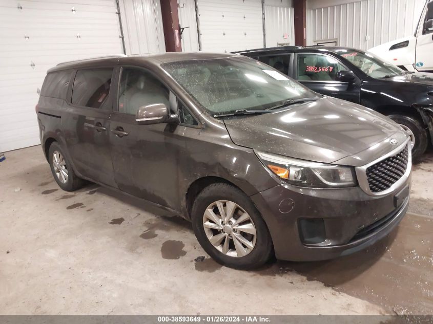 2015 Kia Sedona Lx VIN: KNDMB5C12F6043337 Lot: 38593649