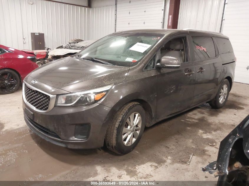 2015 Kia Sedona Lx VIN: KNDMB5C12F6043337 Lot: 38593649