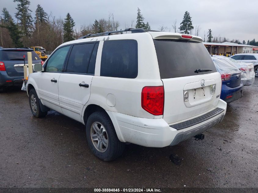 2005 Honda Pilot Ex-L VIN: 5FNYF18655B035013 Lot: 38594845