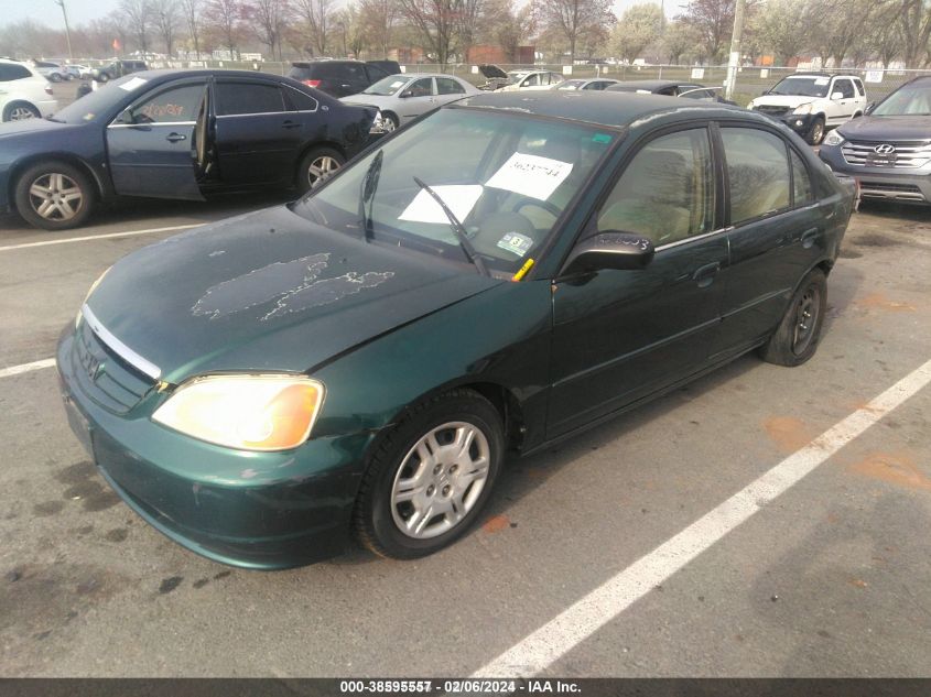 2002 Honda Civic Lx VIN: 2HGES16642H610002 Lot: 38595557