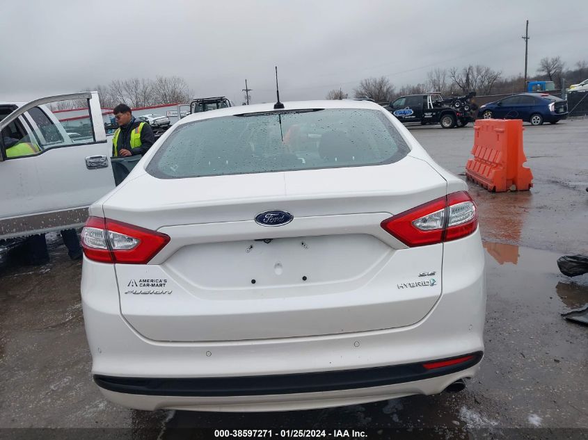 2013 Ford Fusion Hybrid Se VIN: 3FA6P0LU2DR334272 Lot: 38597271