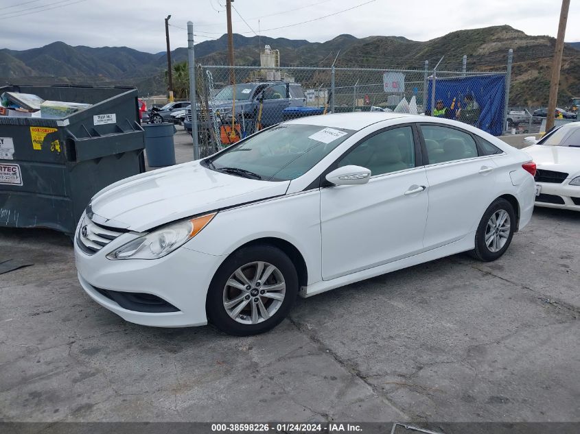 2014 Hyundai Sonata Gls VIN: 5NPEB4ACXEH870803 Lot: 38598226