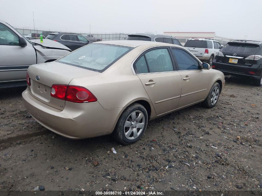 2007 Kia Optima Lx VIN: KNAGE123475121301 Lot: 38598710