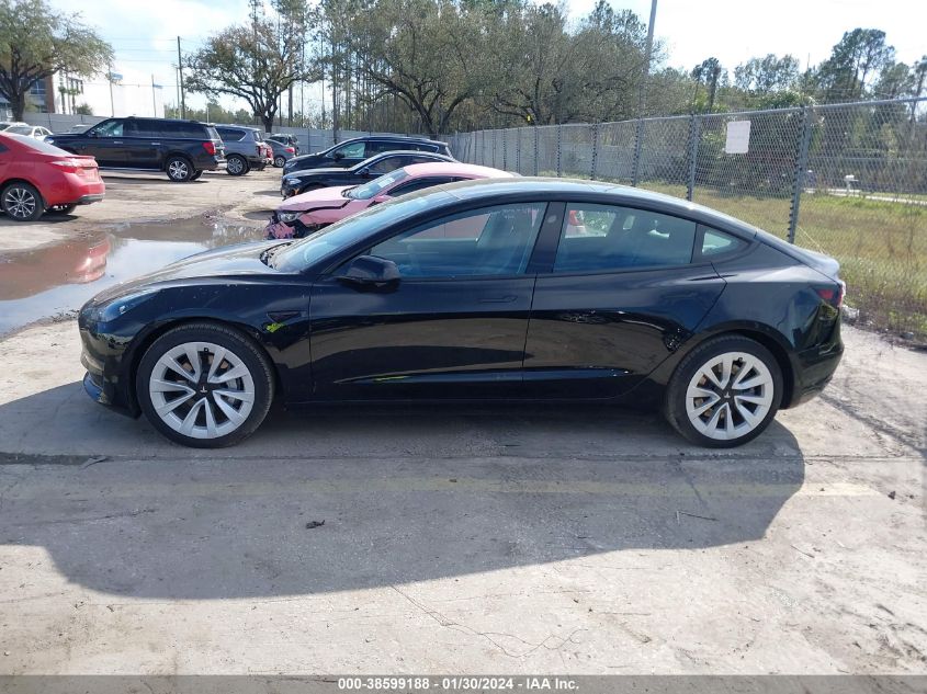 2023 Tesla Model 3 Rear-Wheel Drive VIN: 5YJ3E1EA4PF438571 Lot: 38599188