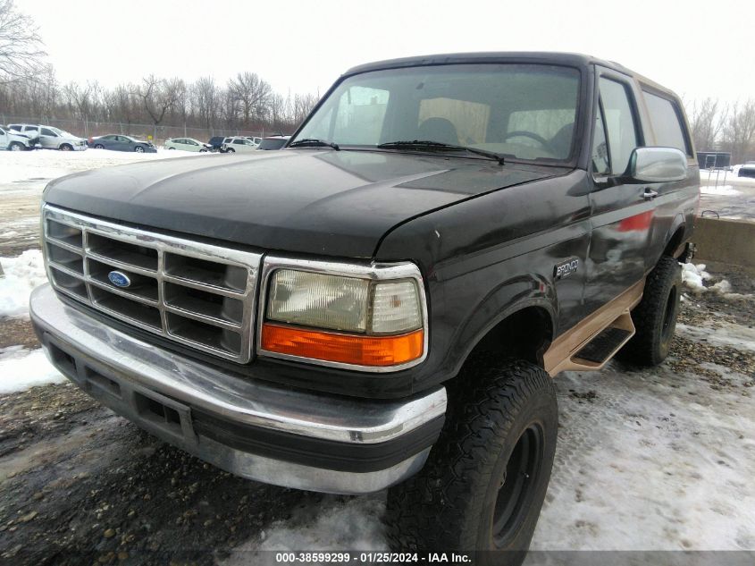 1996 Ford Bronco U100 VIN: 1FMEU15H3TLB73086 Lot: 38599299