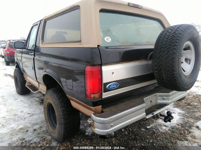 1996 Ford Bronco U100 VIN: 1FMEU15H3TLB73086 Lot: 38599299