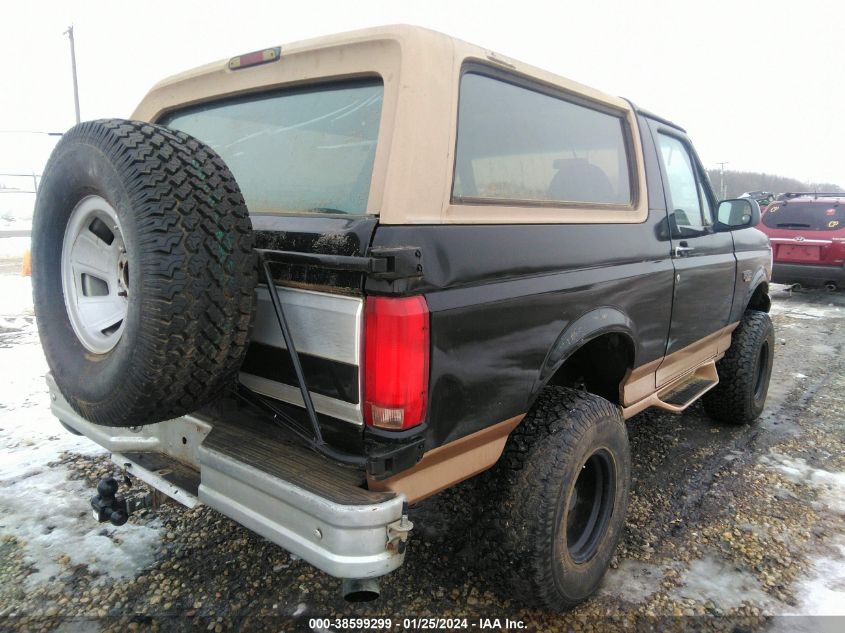 1996 Ford Bronco U100 VIN: 1FMEU15H3TLB73086 Lot: 38599299