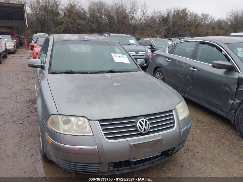 2003 Volkswagen Passat Gl VIN: WVWMD63B23P268341 Lot: 38599758