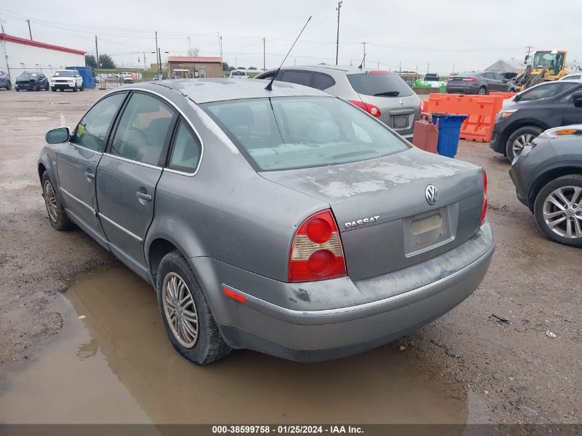 2003 Volkswagen Passat Gl VIN: WVWMD63B23P268341 Lot: 38599758