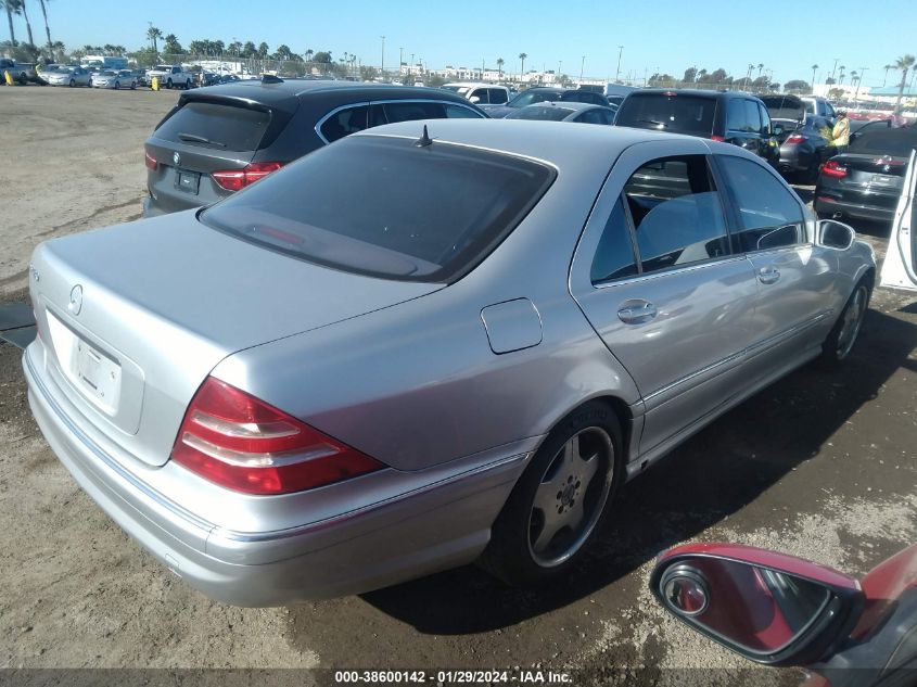 2001 Mercedes-Benz S-Class Base (A5) VIN: WDBNG70J91A169141 Lot: 38600142