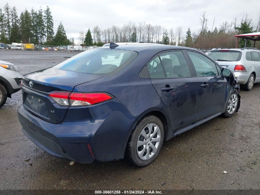 2021 Toyota Corolla Le VIN: 5YFEPMAE4MP201138 Lot: 38601258