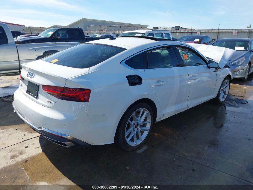 2023 Audi A5 Sportback Premium 45 Tfsi S Line Quattro S Tronic VIN: WAUDACF58PA055848 Lot: 38602289