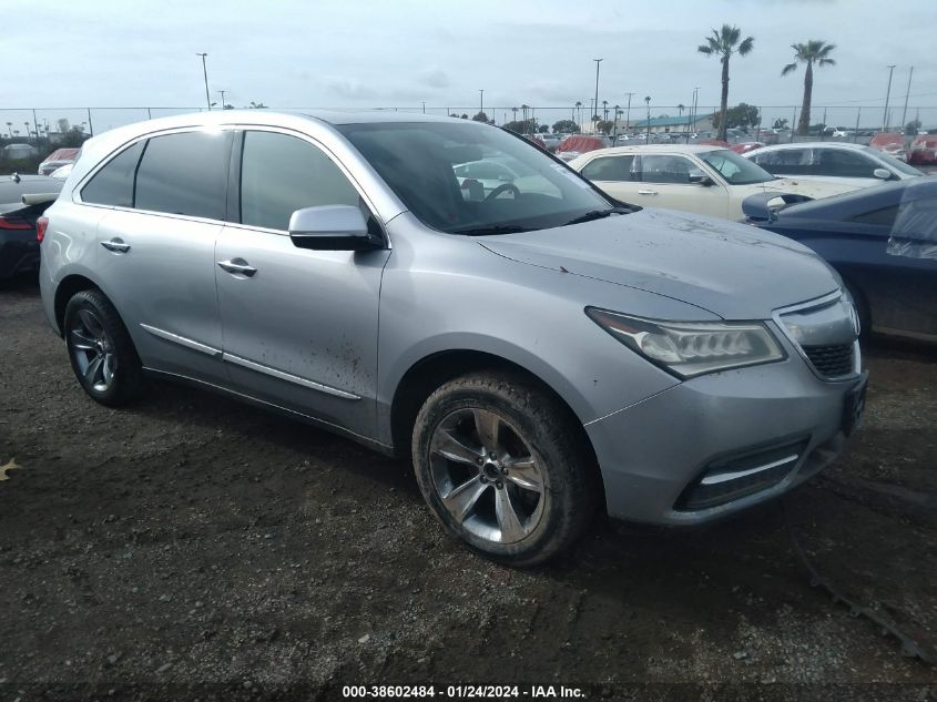 2014 Acura Mdx VIN: 5FRYD3H24EB012318 Lot: 38602484