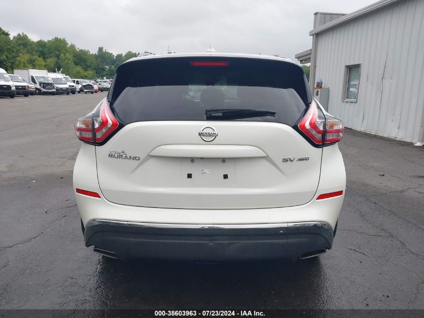 2017 Nissan Murano Sv VIN: 5N1AZ2MH6HN118991 Lot: 38603963