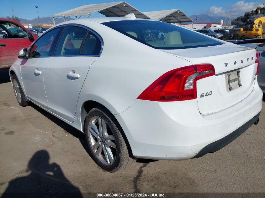 2013 Volvo S60 T5/T5 Platinum/T5 Premier/T5 Premier Plus VIN: YV1612FH8D1223607 Lot: 38604057