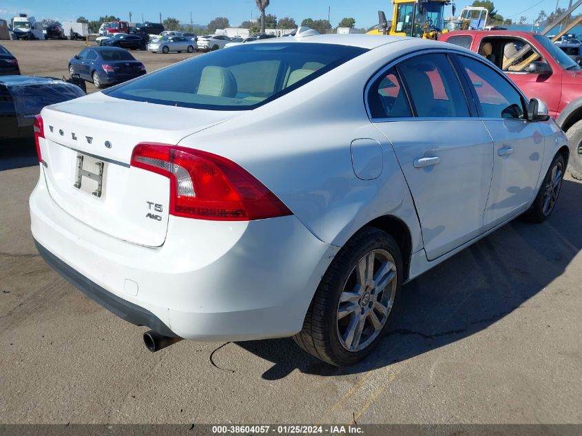 2013 Volvo S60 T5/T5 Platinum/T5 Premier/T5 Premier Plus VIN: YV1612FH8D1223607 Lot: 38604057