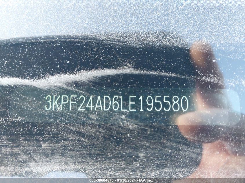 3KPF24AD6LE195580 2020 Kia Forte Lxs