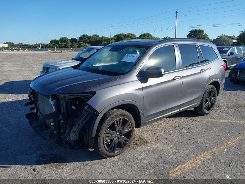 2022 Honda Pilot 2Wd Special Edition VIN: 5FNYF5H20NB006796 Lot: 38605386