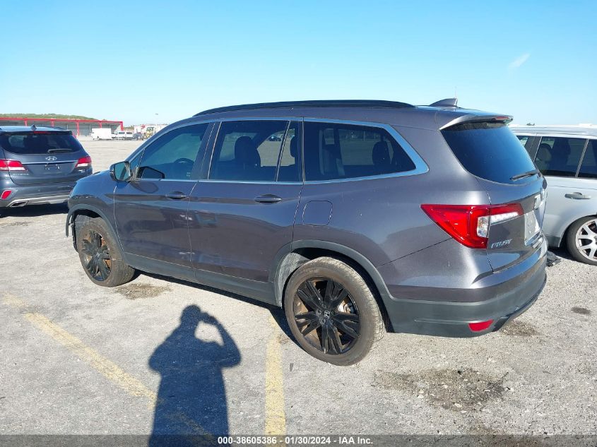 2022 Honda Pilot 2Wd Special Edition VIN: 5FNYF5H20NB006796 Lot: 38605386