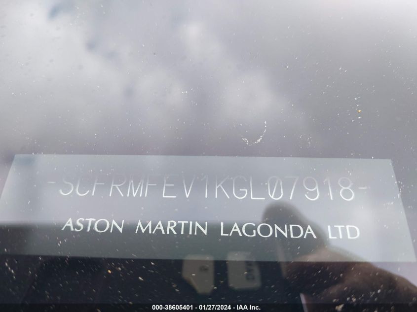 2019 ASTON MARTIN DB11 AMR SIGNATURE SCFRMFEV1KGL07918