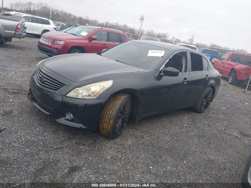 2010 Infiniti G37X VIN: JN1CV6AR1AM253968 Lot: 38606505