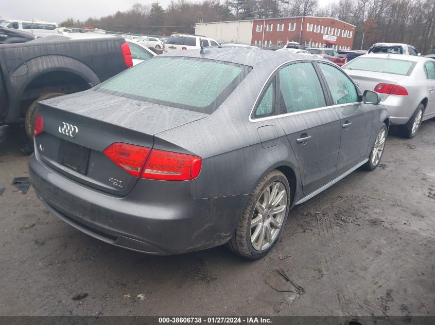 2012 Audi A4 2.0T Premium VIN: WAUFFAFL2CN004250 Lot: 38606738