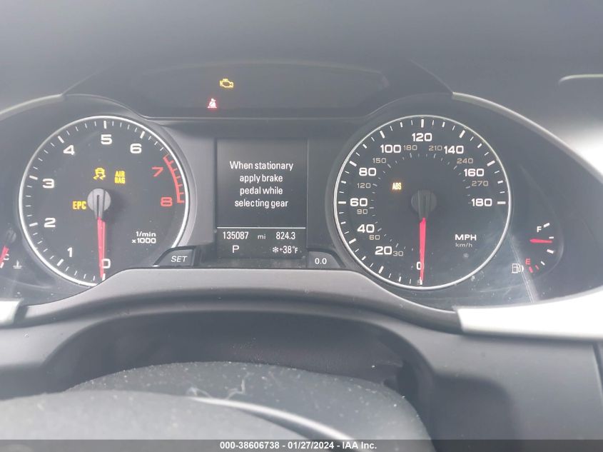 2012 Audi A4 2.0T Premium VIN: WAUFFAFL2CN004250 Lot: 38606738