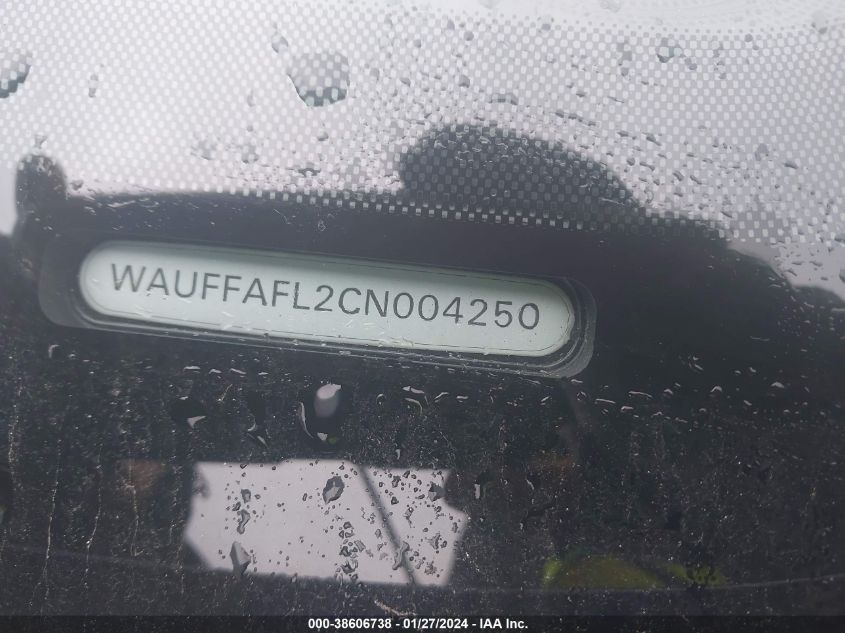 2012 Audi A4 2.0T Premium VIN: WAUFFAFL2CN004250 Lot: 38606738