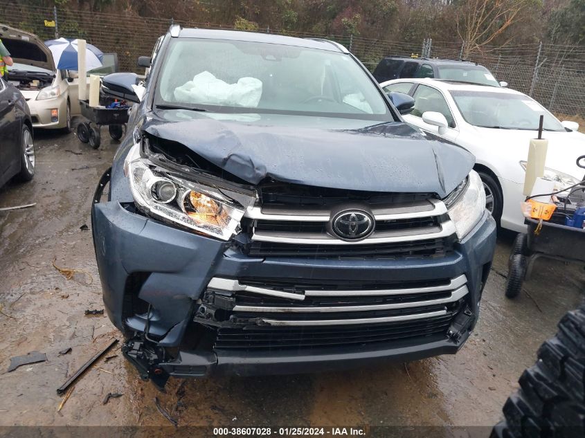 2019 Toyota Highlander Xle VIN: 5TDKZRFH4KS318087 Lot: 38607028
