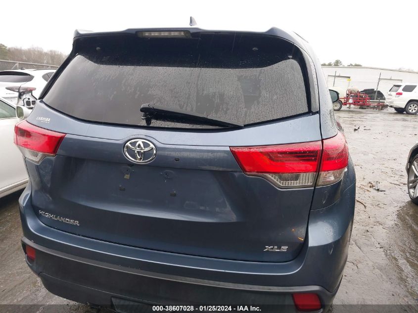 2019 Toyota Highlander Xle VIN: 5TDKZRFH4KS318087 Lot: 38607028