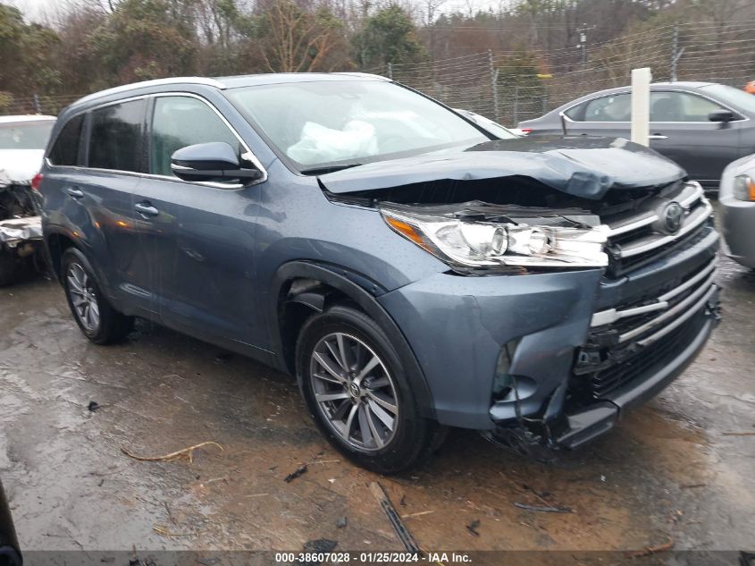2019 Toyota Highlander Xle VIN: 5TDKZRFH4KS318087 Lot: 38607028