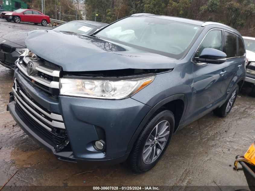 2019 Toyota Highlander Xle VIN: 5TDKZRFH4KS318087 Lot: 38607028