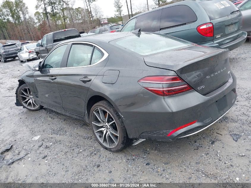 2023 Genesis G70 2.0T Awd VIN: KMTG34TA4PU131230 Lot: 38607164