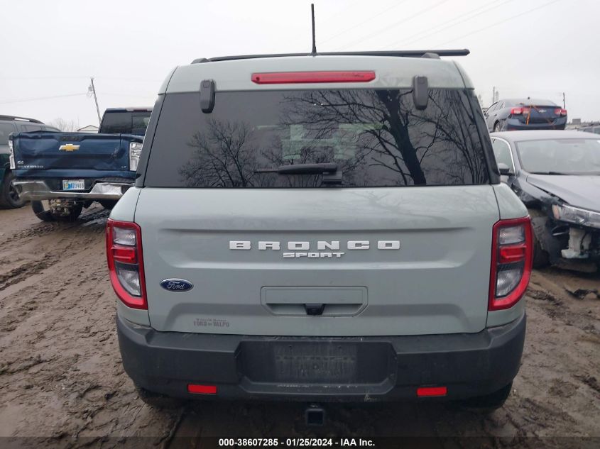 2022 Ford Bronco Sport Big Bend VIN: 3FMCR9B61NRE34097 Lot: 38607285