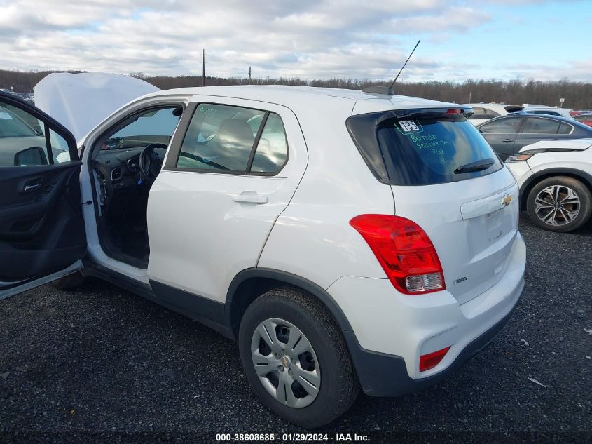 2017 Chevrolet Trax Ls VIN: 3GNCJKSB0HL236481 Lot: 38608685