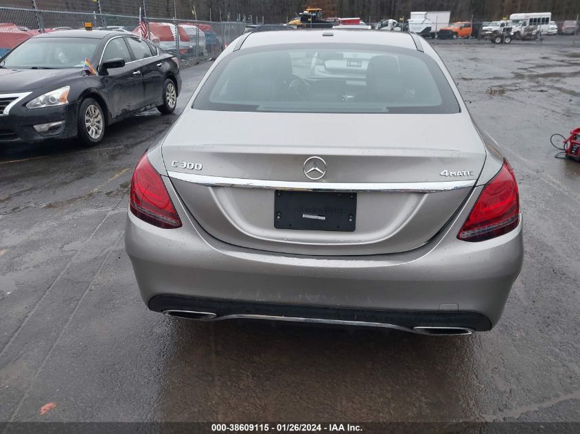 2019 Mercedes-Benz C 300 4Matic VIN: 55SWF8EBXKU318356 Lot: 38609115