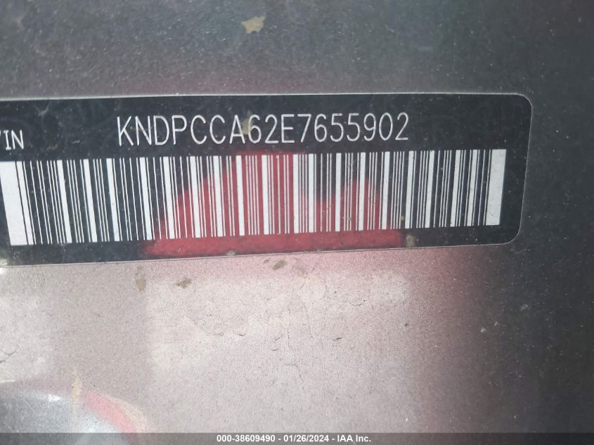 2014 Kia Sportage Sx VIN: KNDPCCA62E7655902 Lot: 38609490
