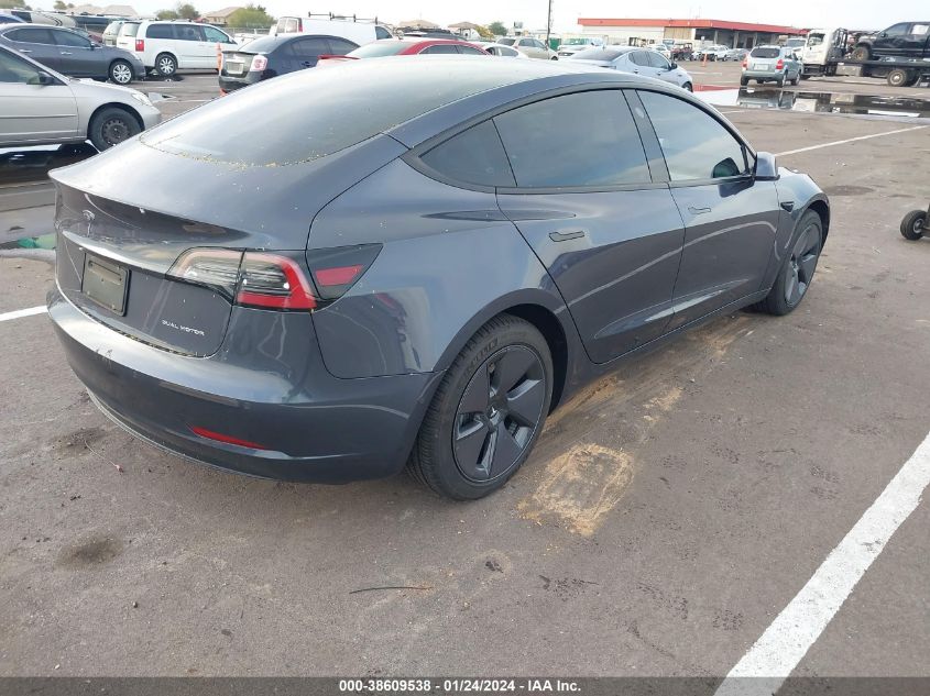 2022 Tesla Model 3 Long Range Dual Motor All-Wheel Drive VIN: 5YJ3E1EB5NF345662 Lot: 38609538